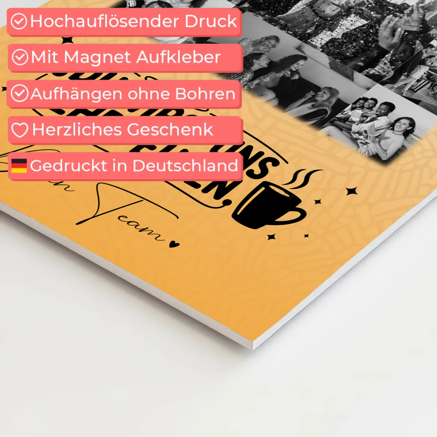 Magnetposter Fotoboard mit 11 Fotos Unbezahlbarer Schatz personalisiertes Geschenk 10