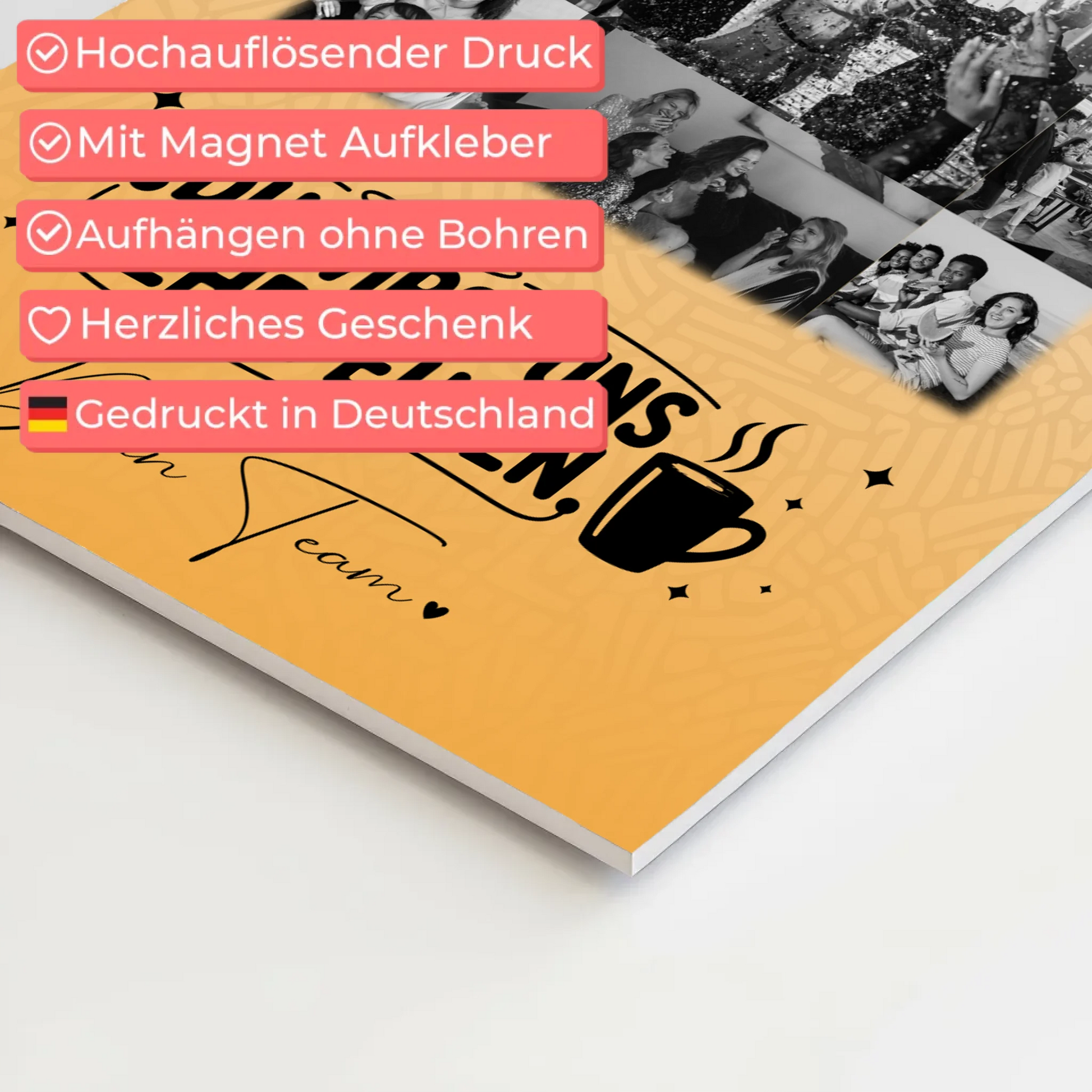 Magnetposter Fotoboard mit 11 Fotos Unbezahlbarer Schatz personalisiertes Geschenk 10