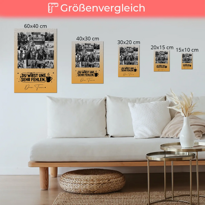 Magnetposter Fotoboard mit 11 Fotos Unbezahlbarer Schatz personalisiertes Geschenk
