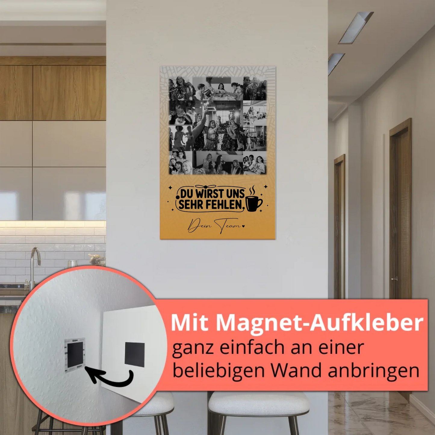 Magnetposter Fotoboard mit 11 Fotos Unbezahlbarer Schatz personalisiertes Geschenk