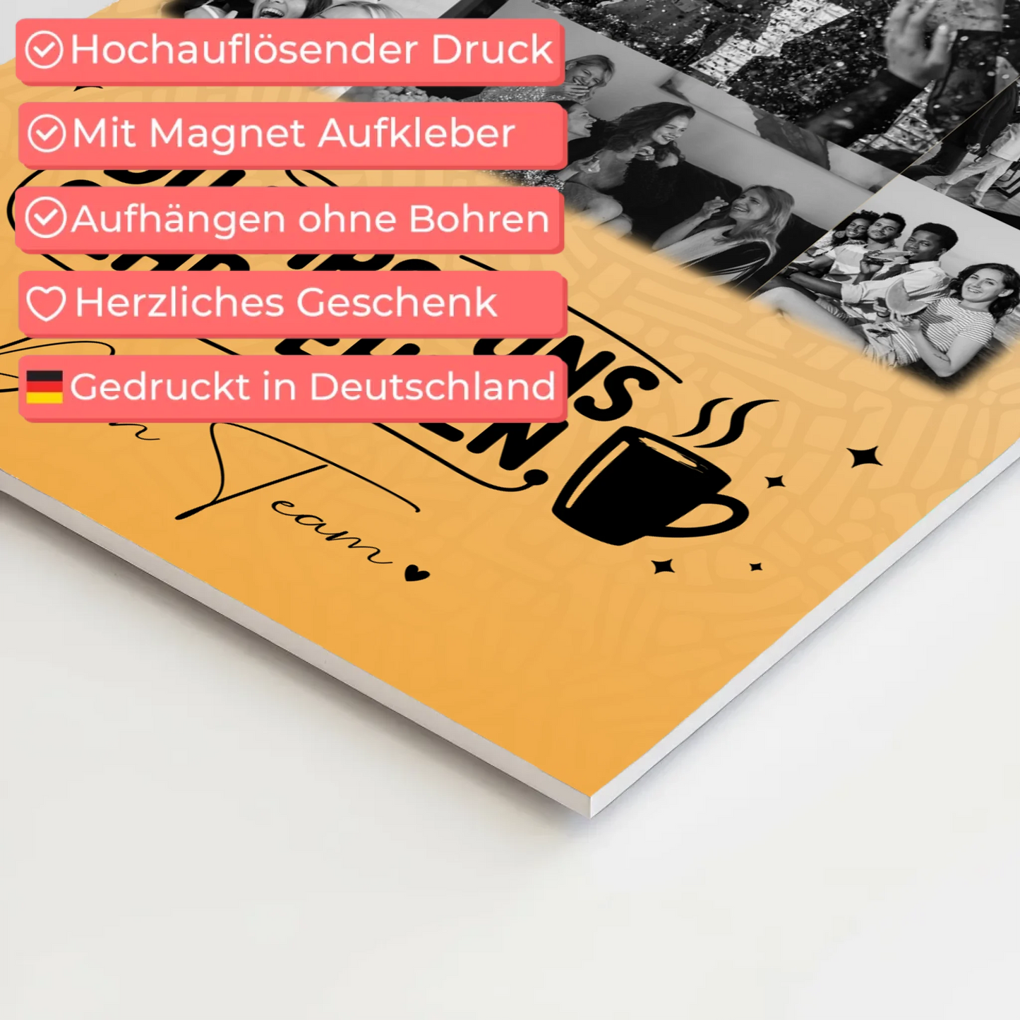 Magnetposter Fotoboard mit 11 Fotos Unbezahlbarer Schatz personalisiertes Geschenk