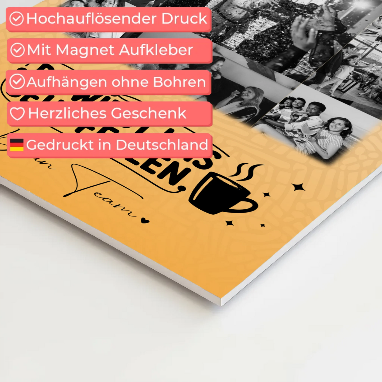 Magnetposter Fotoboard mit 11 Fotos Unbezahlbarer Schatz personalisiertes Geschenk