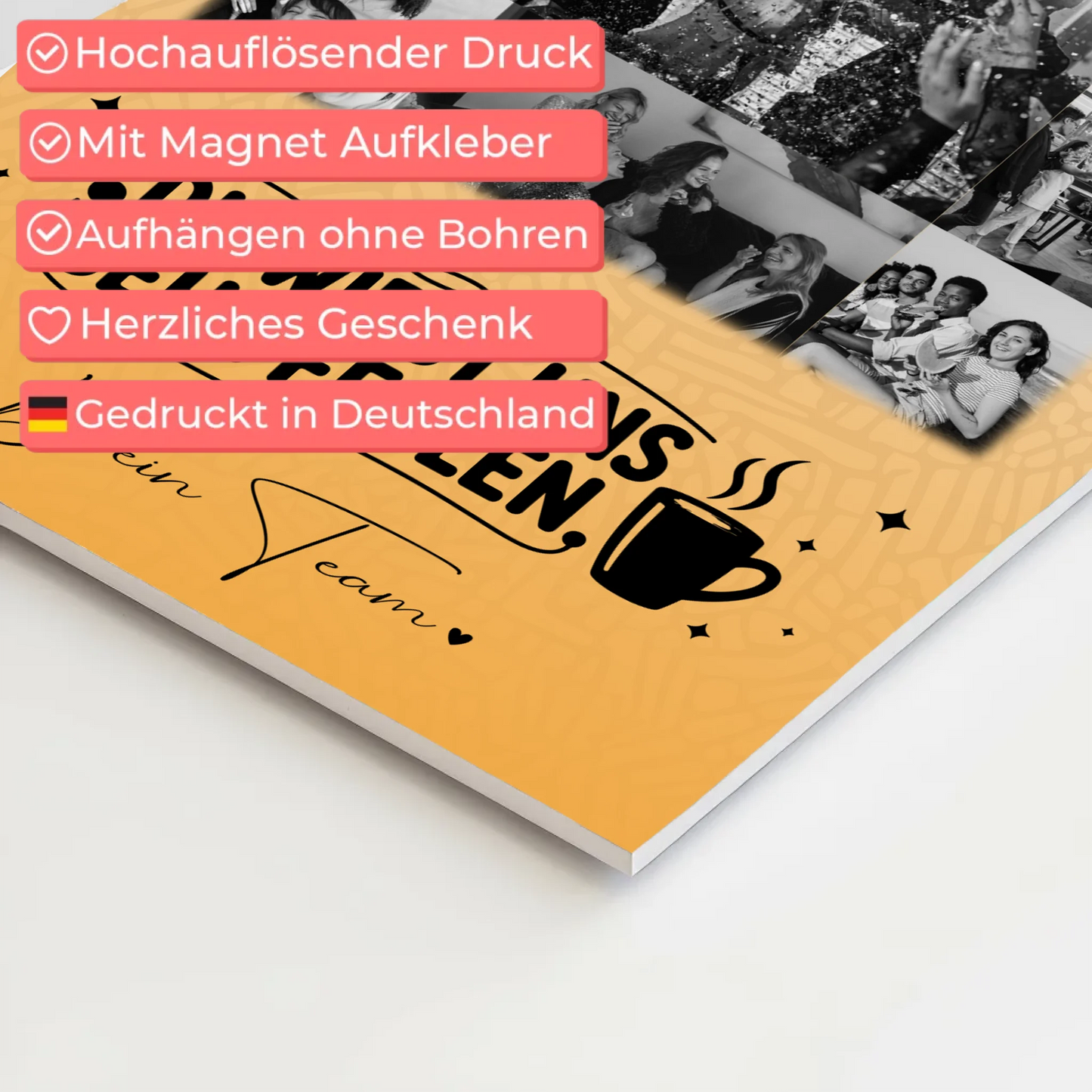 Magnetposter Fotoboard mit 11 Fotos Unbezahlbarer Schatz personalisiertes Geschenk