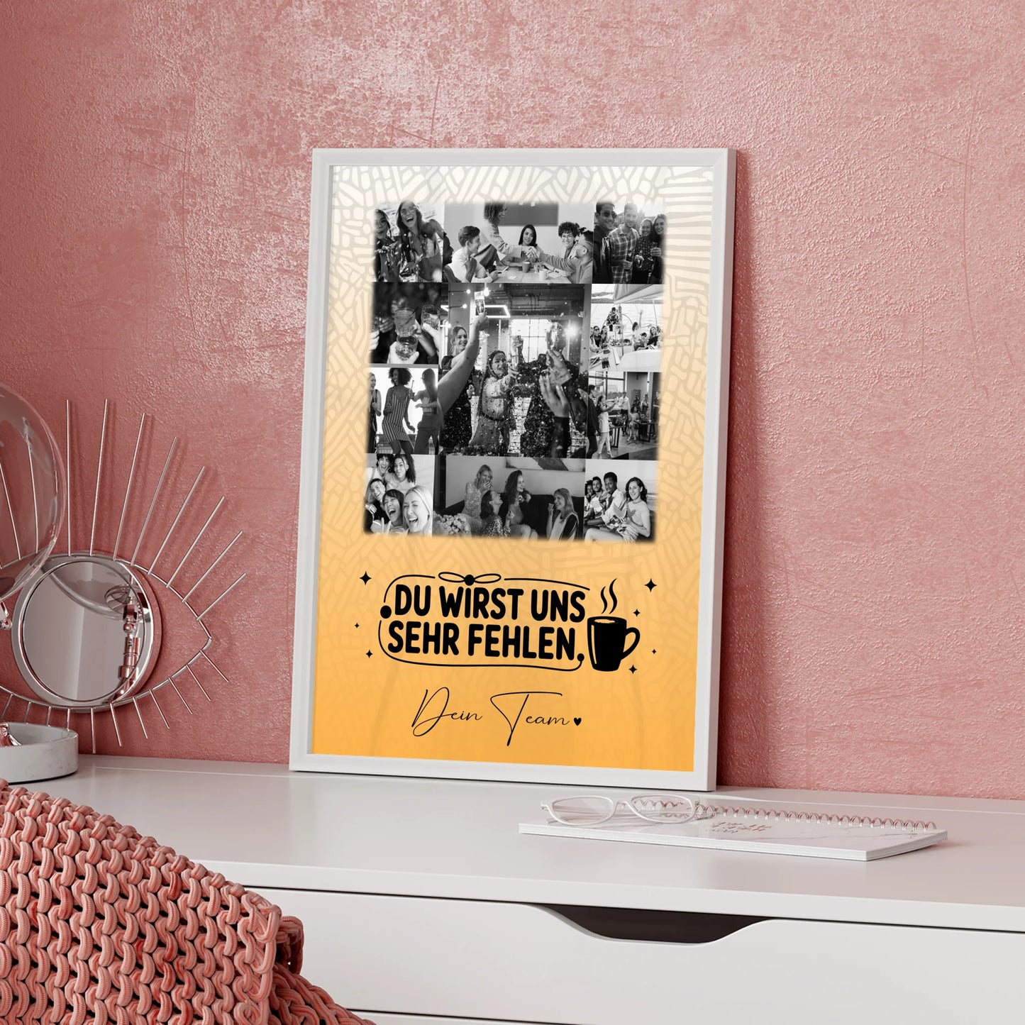 Abschied Kollegin Poster Unbezahlbarer Schatz Collage mit 11 Fotos