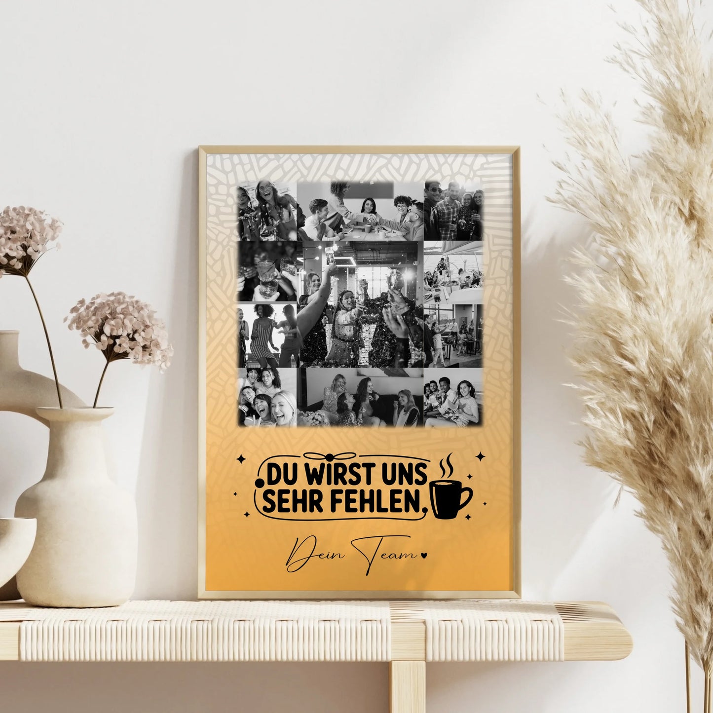 Abschied Kollegin Poster Unbezahlbarer Schatz Collage mit 11 Fotos