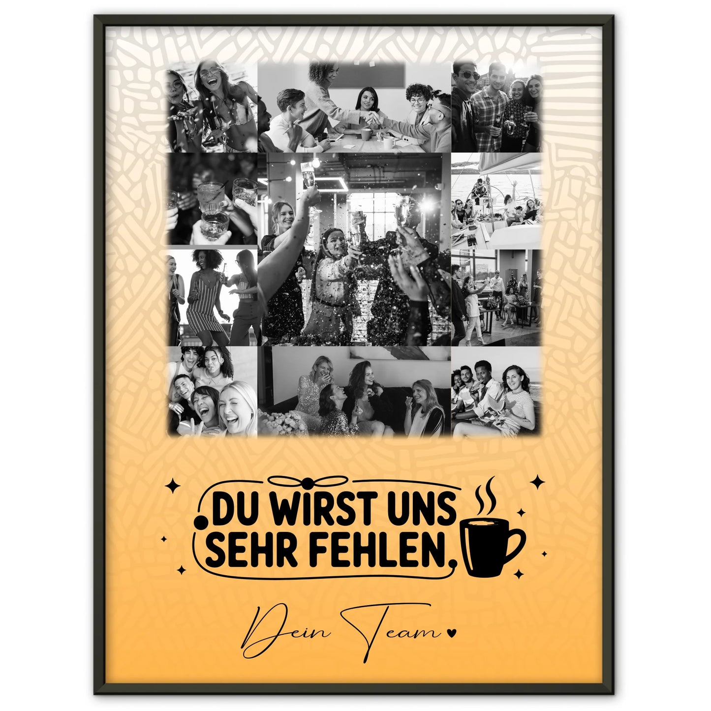 Abschied Kollegin Poster Unbezahlbarer Schatz Collage mit 11 Fotos