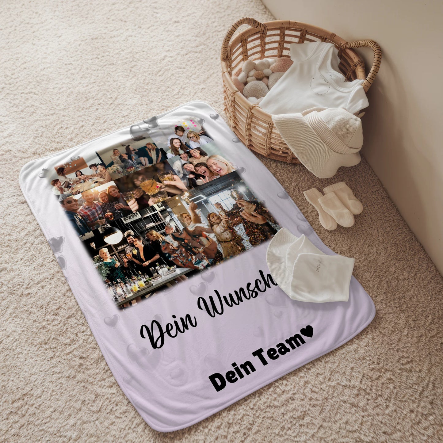 Personalisierte Decke Mit Namen 8 Fotos 1 Herz Foto Wunschtext Always Better Together 2