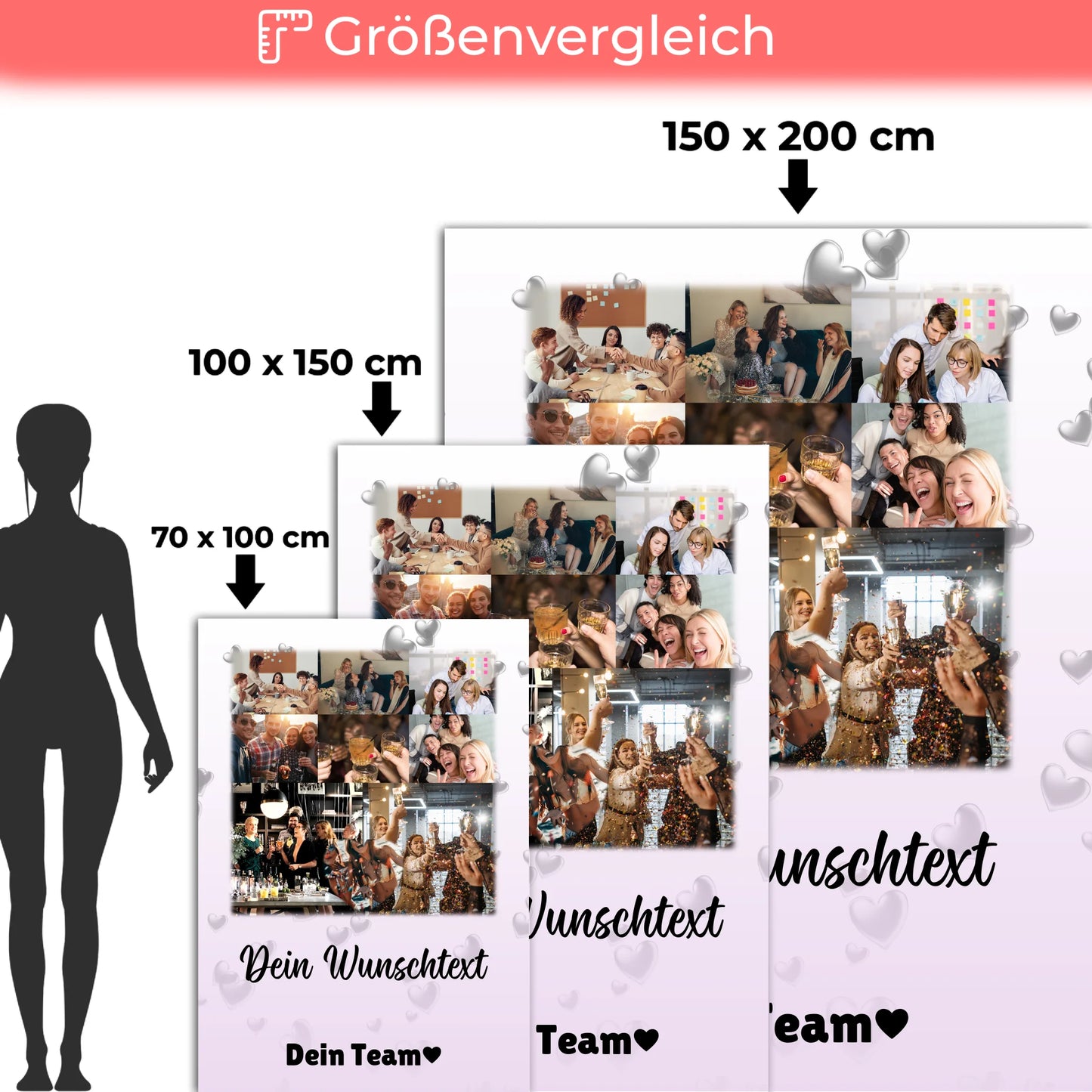 Personalisierte Decke Mit Namen 8 Fotos 1 Herz Foto Wunschtext Always Better Together 5