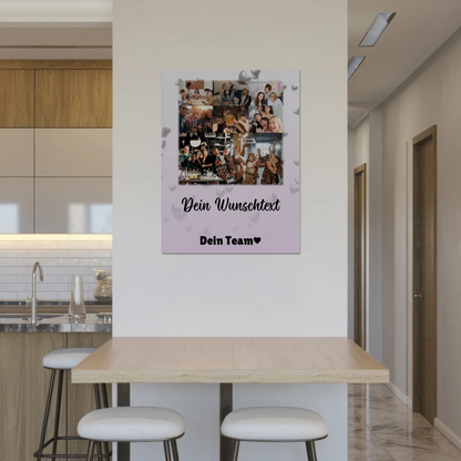 Fotoboard Magnet Poster mit 8 Fotos Herz Wunschtext Always Better Together