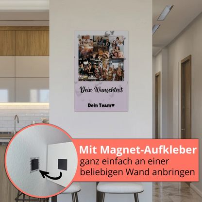 Fotoboard Magnet Poster mit 8 Fotos Herz Wunschtext Always Better Together