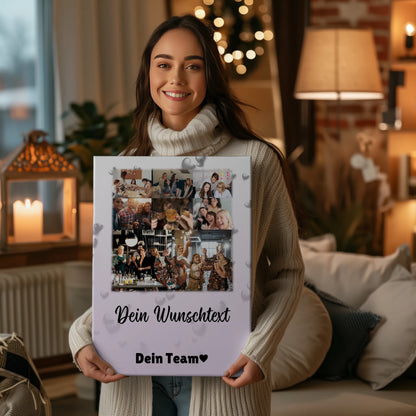 Leinwand Personalisiert mit 8 Fotos 1 Herz Foto Wunschtext Always Better Together 2