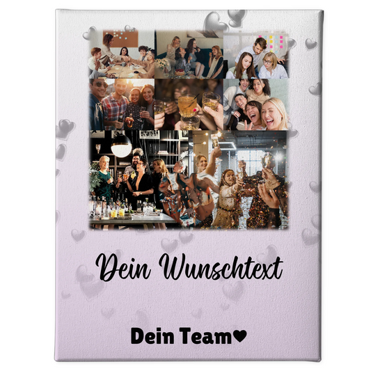 Leinwand Personalisiert mit 8 Fotos 1 Herz Foto Wunschtext Always Better Together 1