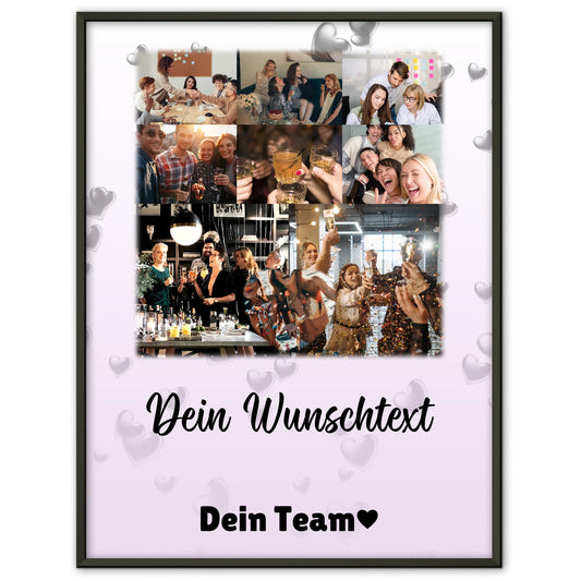 Abschied Kollegin Poster mit 8 Fotos Herz Text Always better together