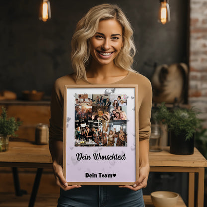 Abschied Kollegin Poster mit 8 Fotos Herz Text Always better together