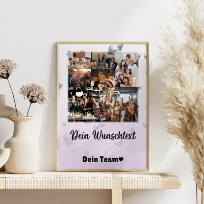 Abschied Kollegin Poster mit 8 Fotos Herz Text Always better together