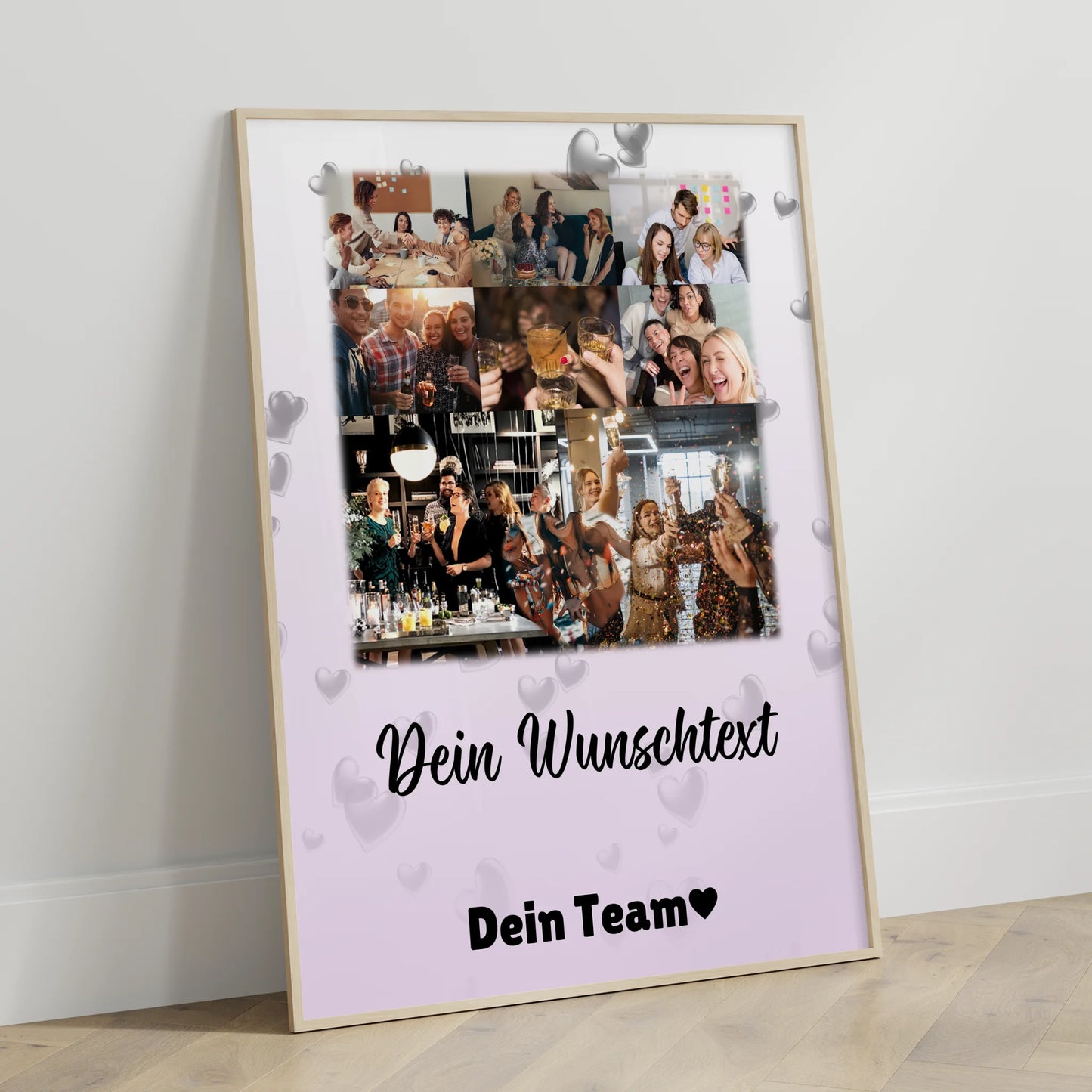 Abschied Kollegin Poster mit 8 Fotos Herz Text Always better together