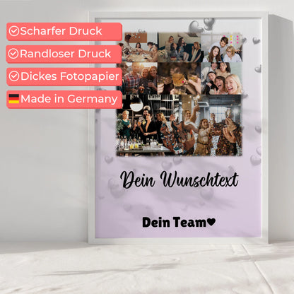 Abschied Kollegin Poster mit 8 Fotos Herz Text Always better together