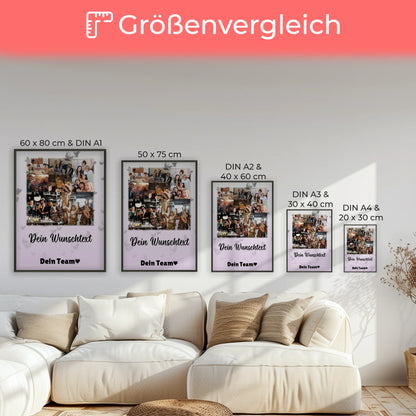 Abschied Kollegin Poster mit 8 Fotos Herz Text Always better together