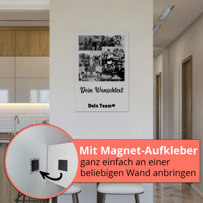 Magnetposter Fotoboard mit 9 Fotos und Wunschtext personalisiertes Geschenk 5