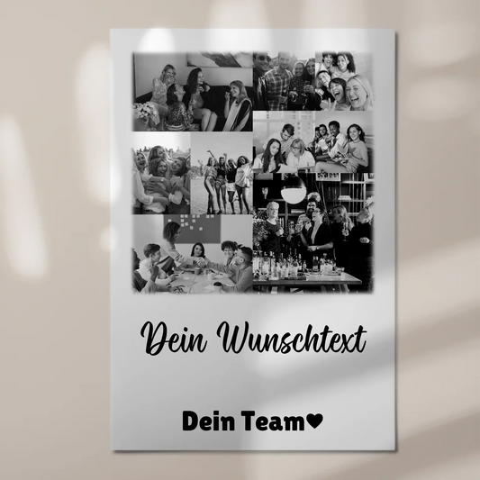 Magnetposter Fotoboard mit 9 Fotos und Wunschtext personalisiertes Geschenk 1