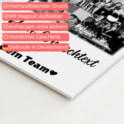 Magnetposter Fotoboard mit 9 Fotos und Wunschtext personalisiertes Geschenk 4