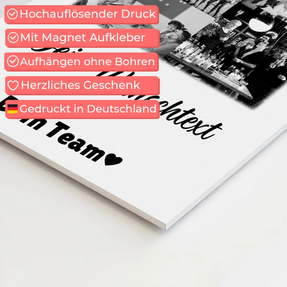 Magnetposter Fotoboard mit 9 Fotos und Wunschtext personalisiertes Geschenk 10