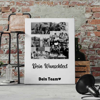 Personalisierte Leinwand Bild mit 9 Fotos und Wunschtext für einzigartige Geschenke 4