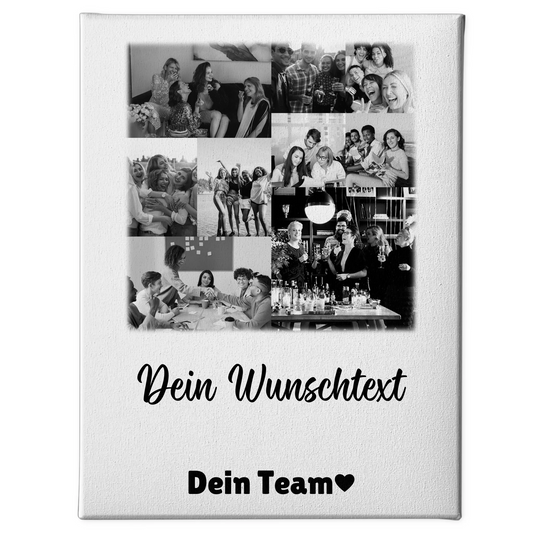 Personalisierte Leinwand Bild mit 9 Fotos und Wunschtext für einzigartige Geschenke 1