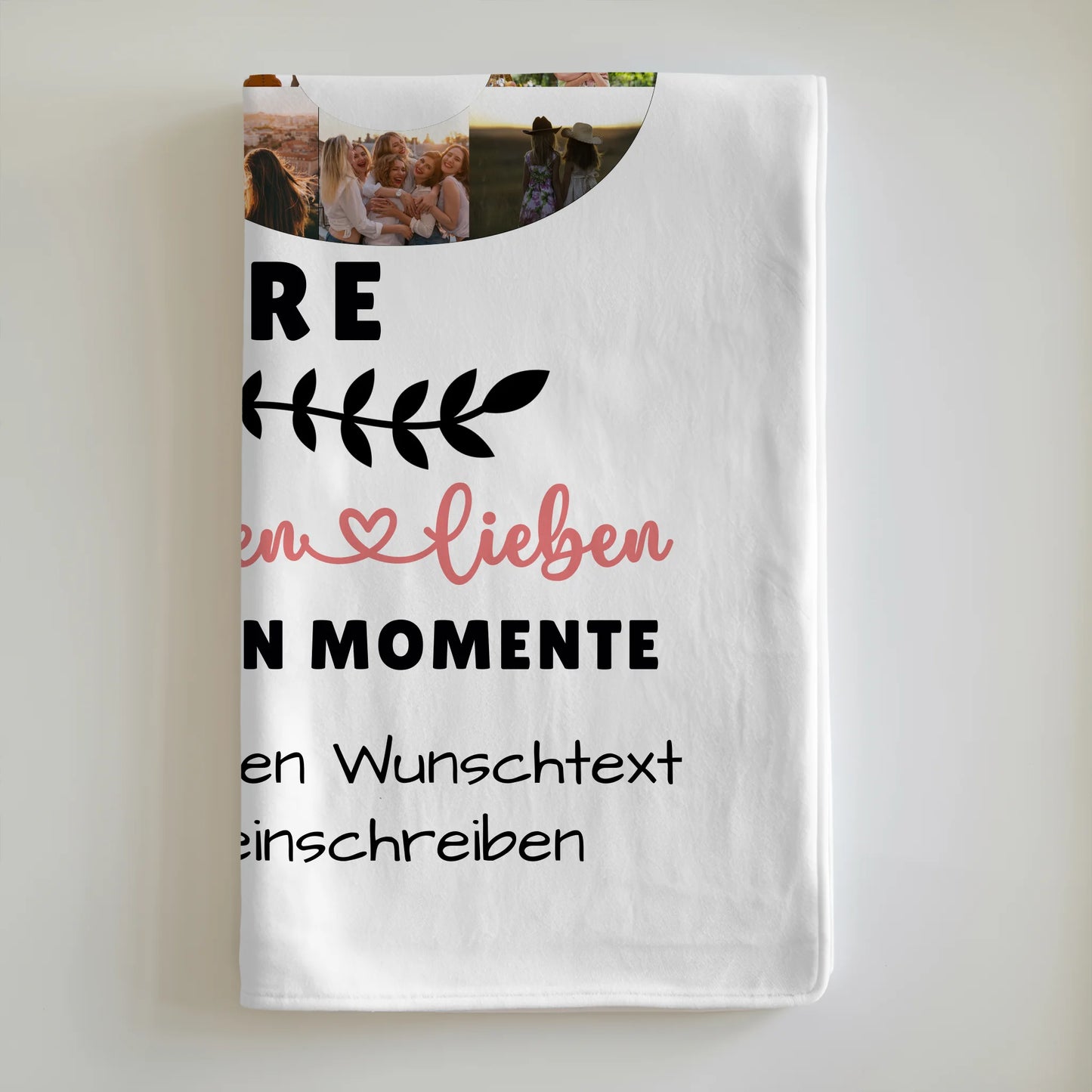 Personalisiertes Geschenk Decke für Tochter 18 Geburtstag mit Fotos und Wunschtext