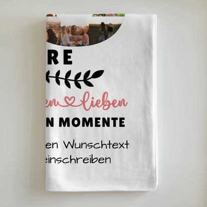 Personalisiertes Geschenk Decke für Tochter 18 Geburtstag mit Fotos und Wunschtext