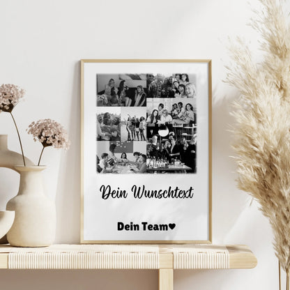 Abschied Kollegin Poster als Geschenkidee mit 9 Fotos und Wunschtext