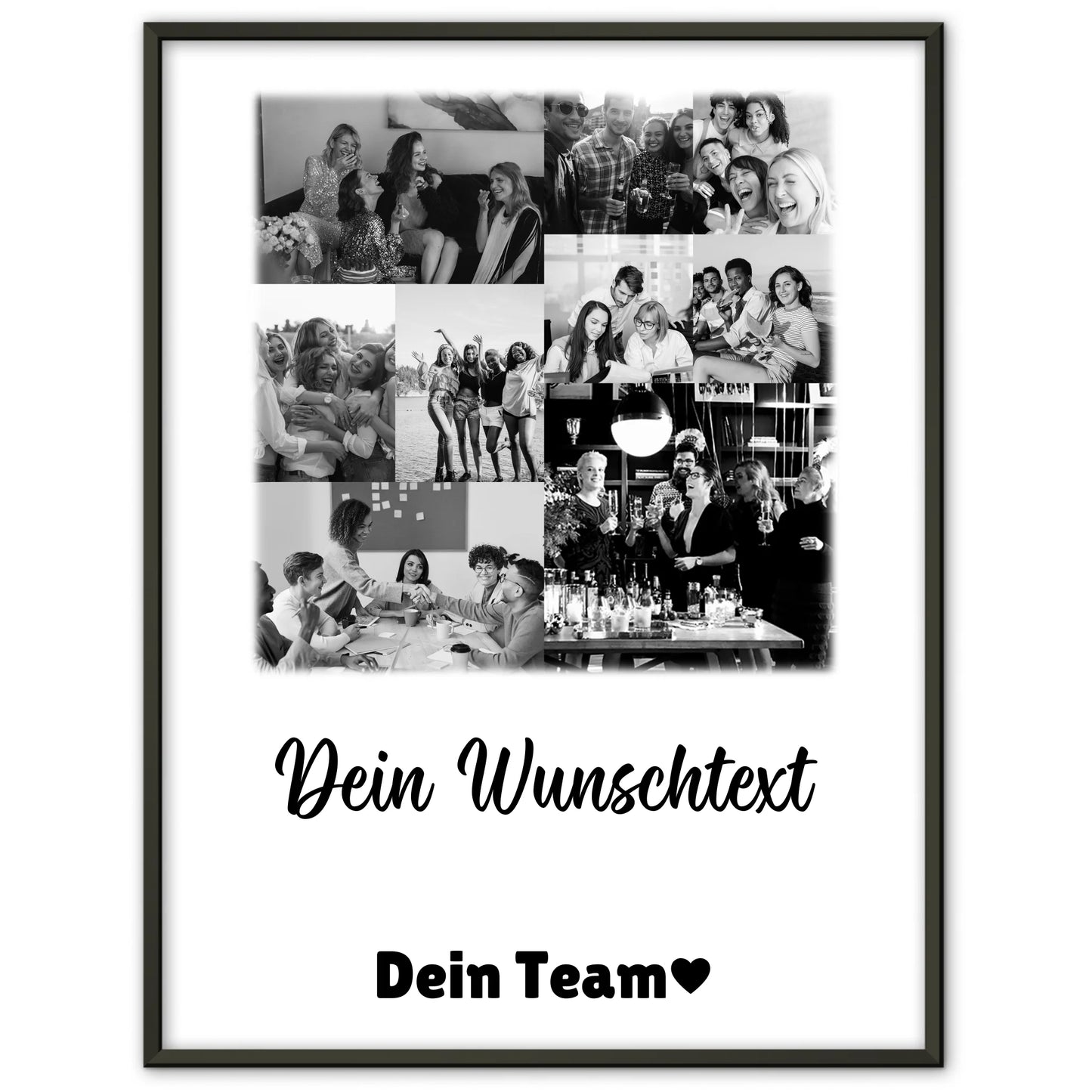 Abschied Kollegin Poster als Geschenkidee mit 9 Fotos und Wunschtext