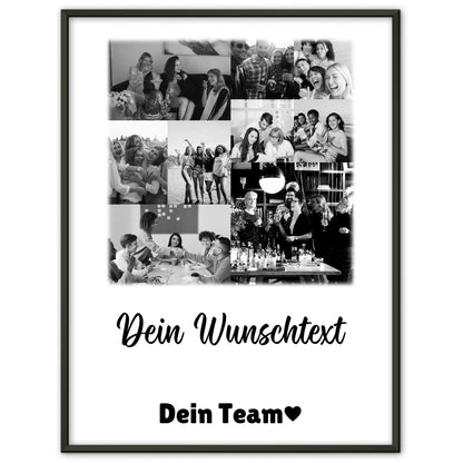 Abschied Kollegin Poster als Geschenkidee mit 9 Fotos und Wunschtext