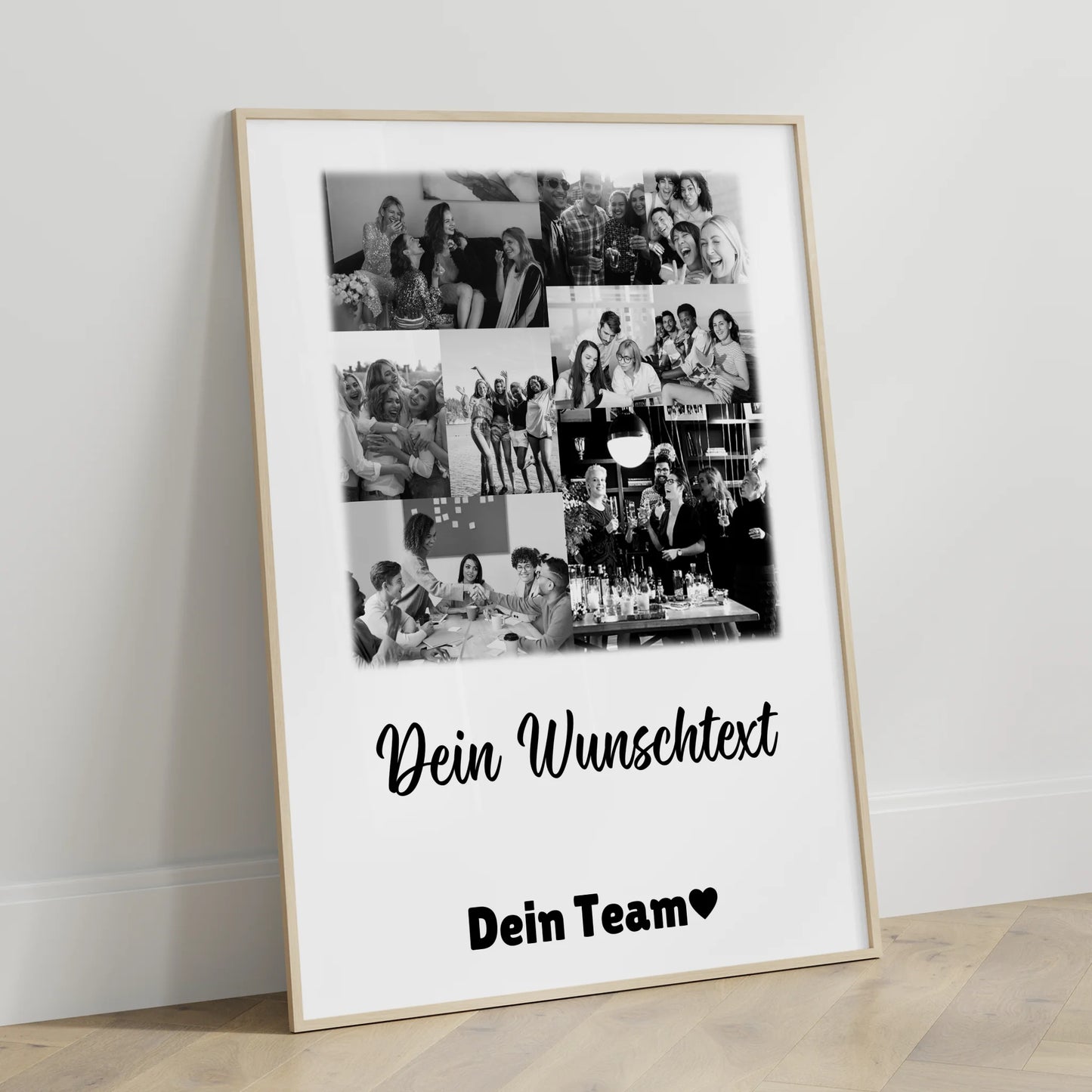 Abschied Kollegin Poster als Geschenkidee mit 9 Fotos und Wunschtext