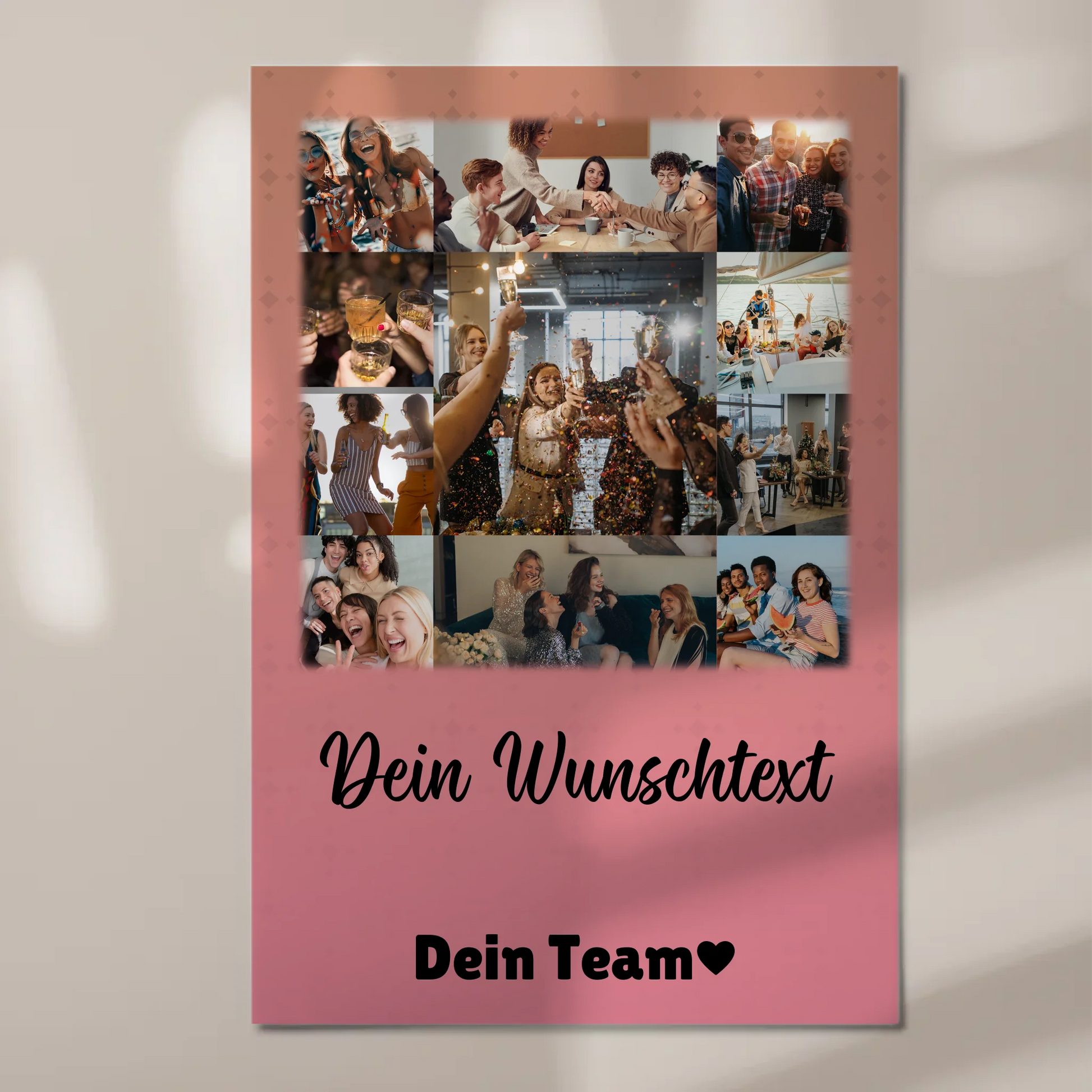 Personalisierbares Fotoboard Magnet Poster mit 11 Fotos Wunschtext Du bist mein Komisch 1
