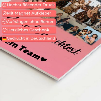 Personalisierbares Fotoboard Magnet Poster mit 11 Fotos Wunschtext Du bist mein Komisch 4