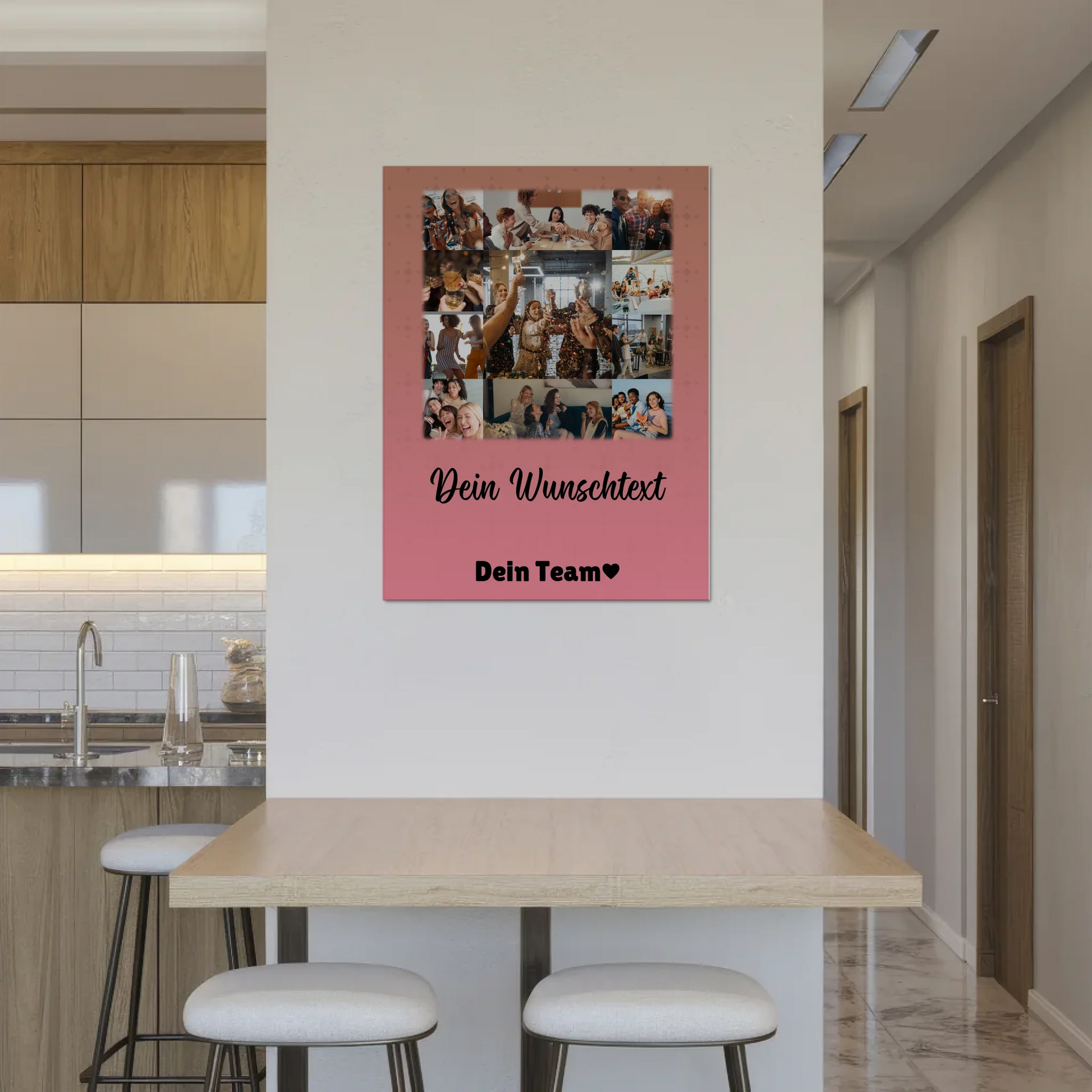 Personalisierbares Fotoboard Magnet Poster mit 11 Fotos Wunschtext Du bist mein Komisch 8