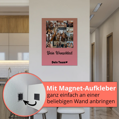 Personalisierbares Fotoboard Magnet Poster mit 11 Fotos Wunschtext Du bist mein Komisch