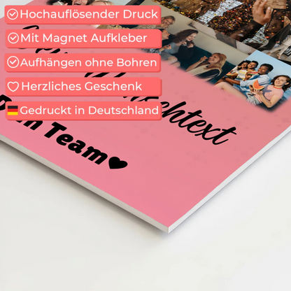 Personalisierbares Fotoboard Magnet Poster mit 11 Fotos Wunschtext Du bist mein Komisch