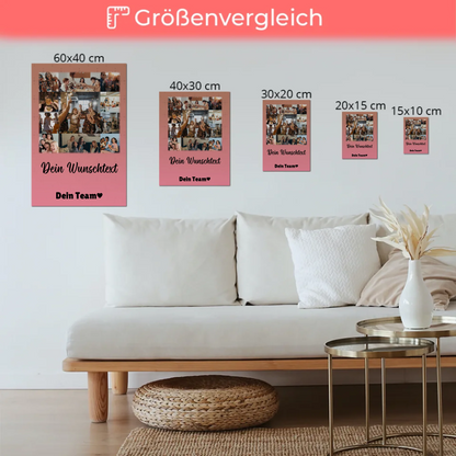 Personalisierbares Fotoboard Magnet Poster mit 11 Fotos Wunschtext Du bist mein Komisch