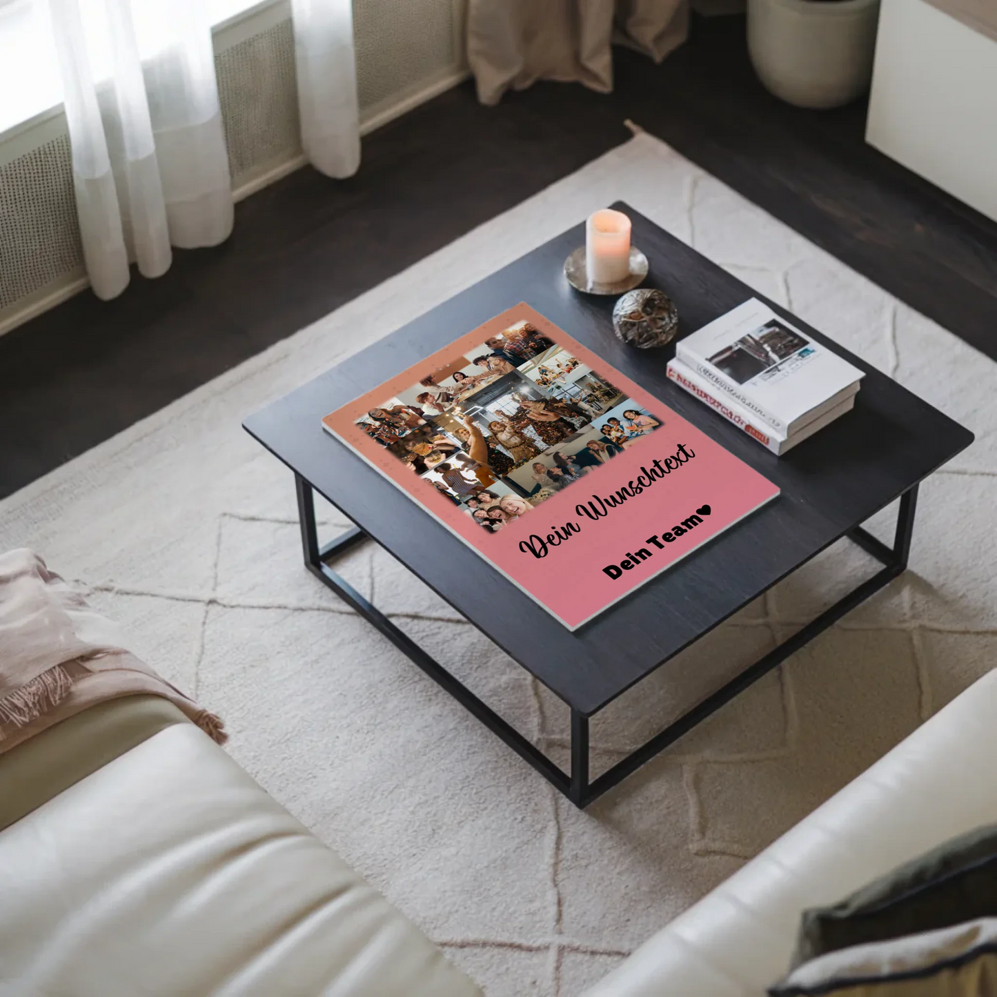 Personalisierbares Fotoboard Magnet Poster mit 11 Fotos Wunschtext Du bist mein Komisch