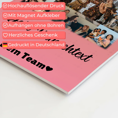 Personalisierbares Fotoboard Magnet Poster mit 11 Fotos Wunschtext Du bist mein Komisch