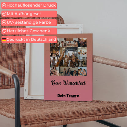 Leinwand Wandbild mit 11 Fotos Wunschtext Du bist mein Komisch personalisiertes Geschenk 5