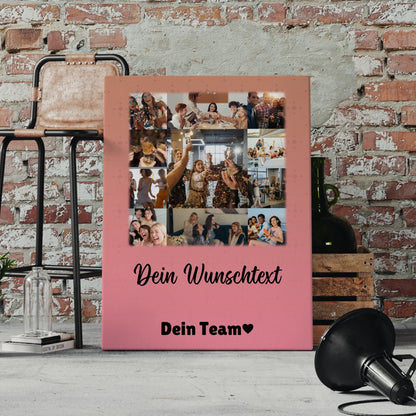 Leinwand Wandbild mit 11 Fotos Wunschtext Du bist mein Komisch personalisiertes Geschenk 4