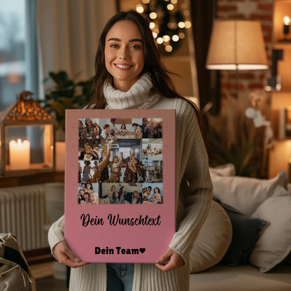 Leinwand Wandbild mit 11 Fotos Wunschtext Du bist mein Komisch personalisiertes Geschenk 2