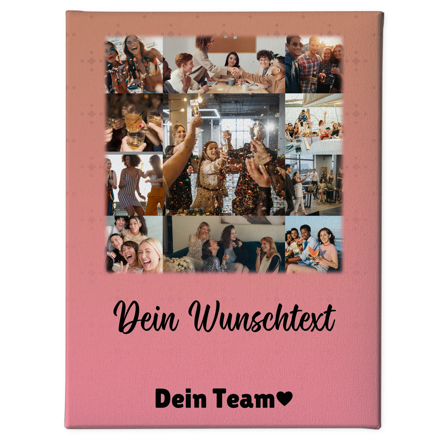 Leinwand Wandbild mit 11 Fotos Wunschtext Du bist mein Komisch personalisiertes Geschenk 1