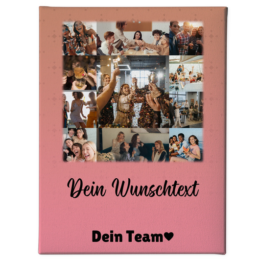 Leinwand Wandbild mit 11 Fotos Wunschtext Du bist mein Komisch personalisiertes Geschenk 1
