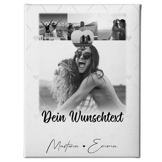 Mama Plakat Leinwand mit 4 Fotos 1 Kleines Herz Foto Wunschtext Einfach so personalisiertes Geschenk