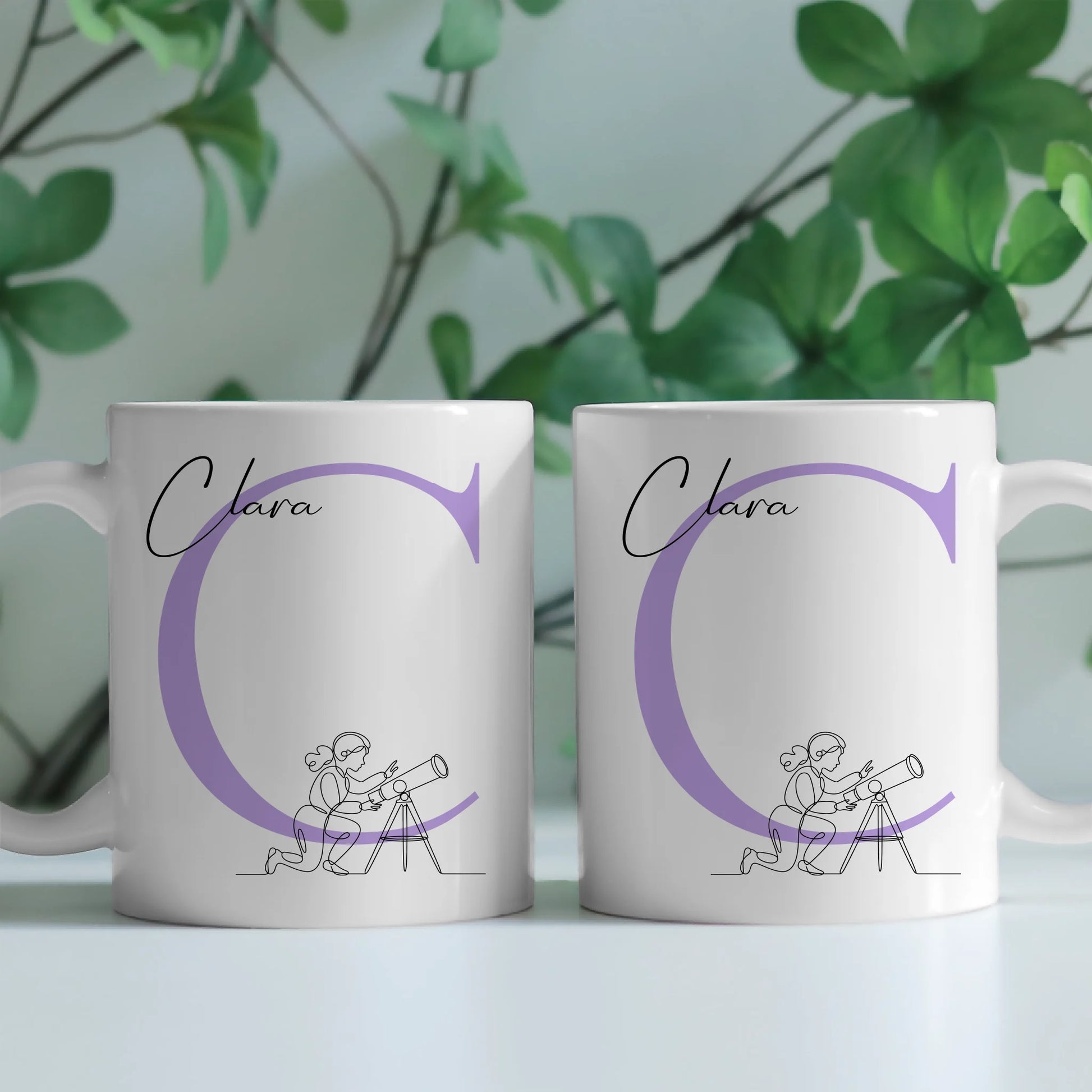 Ausgefallene Tassen Mit Name Lineart Astronomin Astronomie Personalisierte Geschenke 2
