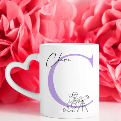 Ausgefallene Tassen Mit Name Lineart Astronomin Astronomie Personalisierte Geschenke 7